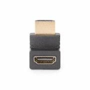 Picture of StarTech.com Down Angle HDMI 2.0 Adapter, Male to Female, Vertical 90-Degree Angled HDMI Port Saver, 4K 60Hz, High Speed HDMI Connector Extension, M/F