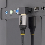 Picture of StarTech.com Down Angle HDMI 2.0 Adapter, Male to Female, Vertical 90-Degree Angled HDMI Port Saver, 4K 60Hz, High Speed HDMI Connector Extension, M/F