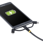 Picture of StarTech.com 3.3ft (1m) Rugged USB Multi Charging Cable, USB to Lightning/Micro-USB/Type-C, Apple MFi Certified, Aramid Jacket, Universal 3-in-1 USB Charger Cord for iPhone/iPad/Android