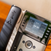 Picture of POLY Edge E350 IP Phone and PoE-enabled