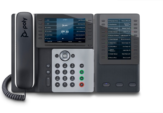 Picture of POLY Edge E550 IP Phone and PoE-enabled