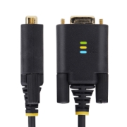 Picture of StarTech.com 6.6ft (2m) USB to Null Modem Serial Adapter Cable, COM Retention, FTDI, USB-A to DB9 RS232, Interchangeable DB9 Screws/Nuts, Windows/macOS/Linux