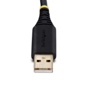 Picture of StarTech.com 6.6ft (2m) USB to Null Modem Serial Adapter Cable, COM Retention, FTDI, USB-A to DB9 RS232, Interchangeable DB9 Screws/Nuts, Windows/macOS/Linux