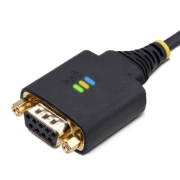Picture of StarTech.com 6.6ft (2m) USB to Null Modem Serial Adapter Cable, COM Retention, FTDI, USB-A to DB9 RS232, Interchangeable DB9 Screws/Nuts, Windows/macOS/Linux