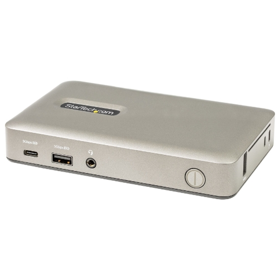 Picture of StarTech.com USB C Dock - USB-C to DisplayPort 4K 30Hz or VGA - 65W USB Power Delivery Charging - 4-Port USB 3.1 Gen 1 Hub - Universal USB-C Laptop Docking Station w/ Ethernet