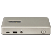 Picture of StarTech.com USB C Dock - USB-C to DisplayPort 4K 30Hz or VGA - 65W USB Power Delivery Charging - 4-Port USB 3.1 Gen 1 Hub - Universal USB-C Laptop Docking Station w/ Ethernet