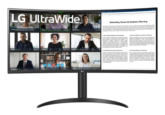 Picture of LG 34WR55QK-B computer monitor 86.4 cm (34") 3440 x 1440 pixels Wide Quad HD Black