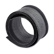 Picture of StarTech.com 10ft (3m) Cable Management Sleeve, Trimmable Heavy Duty Cable Wrap, 1.2" (3cm) Dia. Polyester Mesh Computer Cable Manager/Protector/Concealer, Black Cord Organizer/Hider