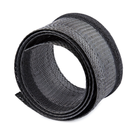 Picture of StarTech.com 10ft (3m) Cable Management Sleeve, Trimmable Heavy Duty Cable Wrap, 1.2" (3cm) Dia. Polyester Mesh Computer Cable Manager/Protector/Concealer, Black Cord Organizer/Hider