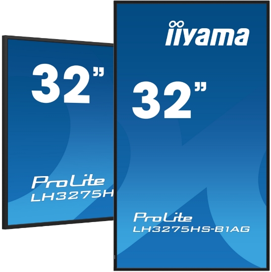 Picture of iiyama LH3275HS-B1AG Signage Display Digital signage flat panel 81.3 cm (32") LCD Wi-Fi 500 cd/m² Full HD Black Built-in processor Android 11 24/7