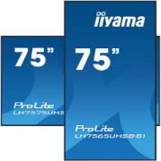 Picture of iiyama LH7565UHSB-B1 Signage Display Kiosk design 189.2 cm (74.5") LED Wi-Fi 800 cd/m² 4K Ultra HD Black Built-in processor Android 11 24/7