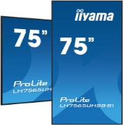 Picture of iiyama LH7565UHSB-B1 Signage Display Kiosk design 189.2 cm (74.5") LED Wi-Fi 800 cd/m² 4K Ultra HD Black Built-in processor Android 11 24/7