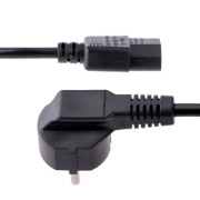 Picture of StarTech.com 1m (3ft) Computer Power Cord, 18AWG, EU Schuko to C13 Power Cord, 250V 10A, Black Replacement AC Cord, TV/Monitor Power Cable, Schuko CEE 7/7 to IEC 60320 C13 Power Cord - PC Power Supply Cable