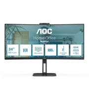 Picture of AOC V5 CU34V5CW LED display 86.4 cm (34") 3440 x 1440 pixels Wide Quad HD Black