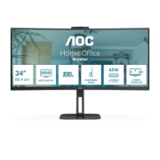 Picture of AOC V5 CU34V5C/BK LED display 86.4 cm (34") 3440 x 1440 pixels Wide Quad HD Black