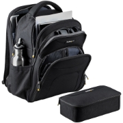 Picture of StarTech.com 17.3" Laptop Backpack with Removable Accessory Organizer Case - Professional IT Tech Backpack for Work/Travel/Commute - Ergonomic Computer Bag - Durable Ballistic Nylon - Notebook/Tablet Pockets