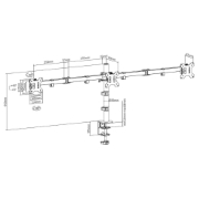 Picture of ACT Monitor arm 27", 3 monitors