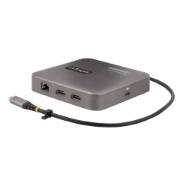 Picture of StarTech.com USB C Multiport Adapter, Dual 4K 60Hz HDMI 2.0b, HDR10, 2x 10Gbps USB Hub, 100W PD Pass-Through, GbE, SD, 14"/35cm Cable, Mini Dock, Laptop Docking Station, Win/Mac