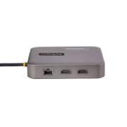 Picture of StarTech.com USB C Multiport Adapter, Dual 4K 60Hz HDMI 2.0b, HDR10, 2x 10Gbps USB Hub, 100W PD Pass-Through, GbE, SD, 14"/35cm Cable, Mini Dock, Laptop Docking Station, Win/Mac