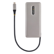 Picture of StarTech.com 4-Port USB-C Hub - 1x USB-A & 3x USB-C Ports - USB 3.2 Gen 2 (10Gbps) - Bus Powered - USB Type C Hub w/ 12.6in/32cm Wrap-Around Cable - Portable USB-C to USB-A Hub