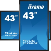 Picture of iiyama T4362AS-B1 Signage Display Interactive flat panel 108 cm (42.5") IPS 500 cd/m² 4K Ultra HD Black Touchscreen Built-in processor Android 8.0 24/7