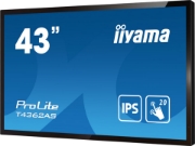 Picture of iiyama T4362AS-B1 Signage Display Interactive flat panel 108 cm (42.5") IPS 500 cd/m² 4K Ultra HD Black Touchscreen Built-in processor Android 8.0 24/7
