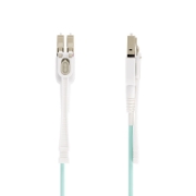 Picture of StarTech.com 10m (32.8ft) LC to LC (UPC) OM4 Multimode Fiber Optic Cable w/Push Pull Tabs, 50/125µm, 100G, Bend Insensitive, Low Insertion Loss - LSZH Fiber Jumper Cord