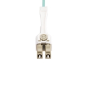 Picture of StarTech.com 10m (32.8ft) LC to LC (UPC) OM4 Multimode Fiber Optic Cable w/Push Pull Tabs, 50/125µm, 100G, Bend Insensitive, Low Insertion Loss - LSZH Fiber Jumper Cord