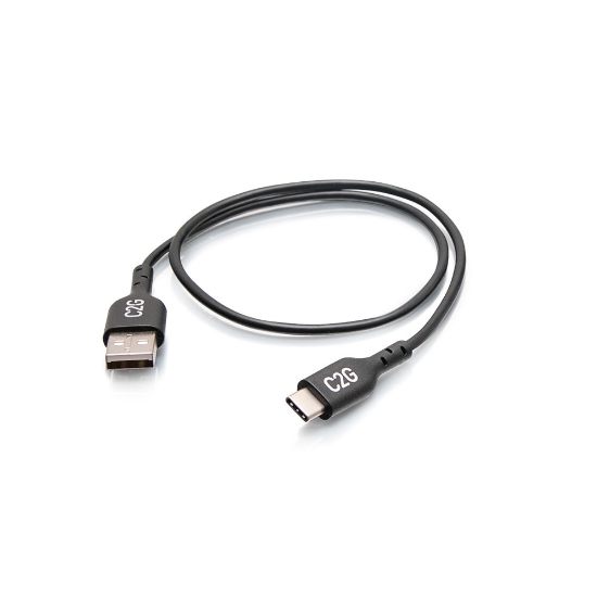 Picture of C2G 1.5ft (0.46m) USB-C® Male to USB-A Male Cable - USB 2.0 (480Mbps)