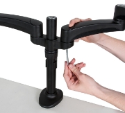 Picture of B-Tech Twin Flat Screen Desk Mount with Double Arms