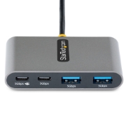 Picture of StarTech.com 4-Port USB-C Hub with 100W Power Delivery Pass-Through - 2x USB-A + 2x USB-C - USB 3.0 5Gbps - 1ft (30cm) Long Cable - Portable USB Type-C to USB-A/C Hub
