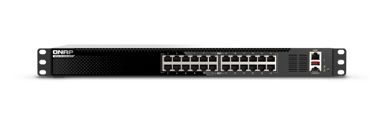Picture of QNAP QSW-M3224-24T network switch Managed L3 10G Ethernet (100/1000/10000) 1U Black, Silver