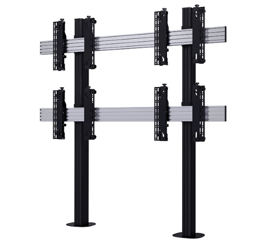 Picture of B-Tech SYSTEM X - 2 x 2 Universal Bolt-Down Videowall Mounting System with Micro-Adjustment for 46-60" screens