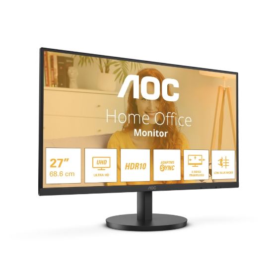 Picture of AOC B3 U27B3M computer monitor 68.6 cm (27") 3840 x 2160 pixels 4K Ultra HD LCD Black