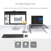 Picture of StarTech.com USB-C Multiport Adapter - 4K 60Hz HDMI w/HDR - 3-Port USB Hub - 100W Power Delivery Pass-Through - Works With Chromebook certified - Windows/macOS/iPadOS/Android™