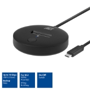 Picture of ACT M.2 NVMe/PCIe SSD docking station, USB-C 3.2 Gen2
