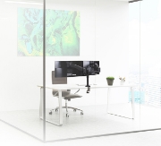 Picture of B-Tech Full Motion Twin Flat Screen Desk Mount with Double Arms