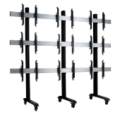 Picture of B-Tech SYSTEM X - 3 x 3 Universal Mobile Videowall Mounting System with Micro-Adjustment for 46-55" screens