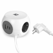 Picture of ACT AC2420 power extension 1.5 m 3 AC outlet(s) Indoor White