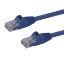 Picture of StarTech.com 1m CAT6 Ethernet Cable - Blue CAT 6 Gigabit Ethernet Wire -650MHz 100W PoE RJ45 UTP Network/Patch Cord Snagless w/Strain Relief Fluke Tested/Wiring is UL Certified/TIA