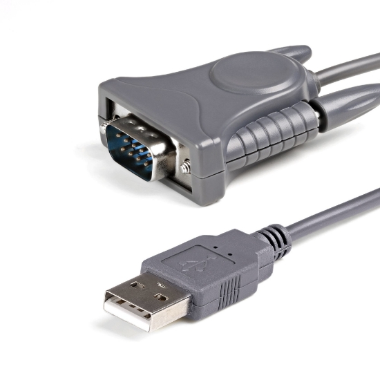 Picture of StarTech.com 3ft (91cm) 1-Port USB to Serial Cable, DB9/DB25 RS232 to USB Converter, Prolific, USB to Serial Adapter