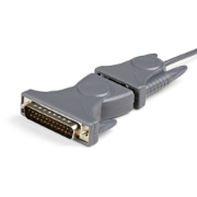 Picture of StarTech.com 3ft (91cm) 1-Port USB to Serial Cable, DB9/DB25 RS232 to USB Converter, Prolific, USB to Serial Adapter