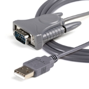 Picture of StarTech.com 3ft (91cm) 1-Port USB to Serial Cable, DB9/DB25 RS232 to USB Converter, Prolific, USB to Serial Adapter