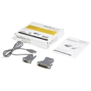 Picture of StarTech.com 3ft (91cm) 1-Port USB to Serial Cable, DB9/DB25 RS232 to USB Converter, Prolific, USB to Serial Adapter