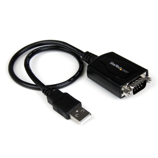 Picture of StarTech.com 1 ft USB to RS232 Serial DB9 Adapter Cable with COM Retention