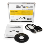Picture of StarTech.com 1 ft USB to RS232 Serial DB9 Adapter Cable with COM Retention