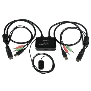 Picture of StarTech.com 2 Port USB HDMI Cable KVM Switch with Audio and Remote Switch – USB Powered