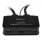 Picture of StarTech.com 2 Port USB HDMI Cable KVM Switch with Audio and Remote Switch – USB Powered