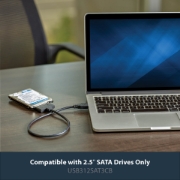 Picture of StarTech.com USB 3.1 to 2.5" SATA Hard Drive Adapter - USB 3.1 Gen 2 10Gbps with UASP External HDD/SSD Storage Converter