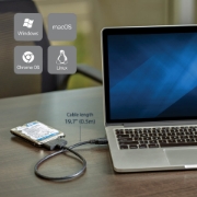 Picture of StarTech.com USB 3.1 to 2.5" SATA Hard Drive Adapter - USB 3.1 Gen 2 10Gbps with UASP External HDD/SSD Storage Converter